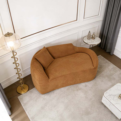 Canapé-lit moderne en chenille avec siège profond et 1 coussin