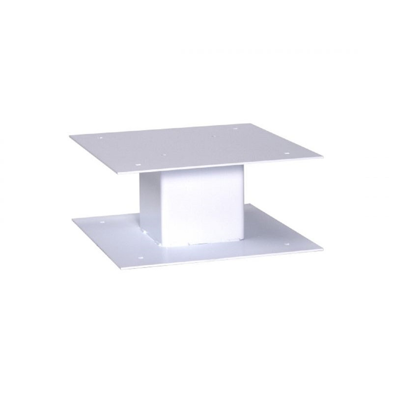 10'' H Square Pedestal, White
