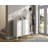 Modern Shoe Cabinet with Multiple Shelves, 36.2 x 41.7 x 15.0 inches | 100% Melamine Coated Particle Board, 0.7-inch Thickness | Wall-Mountable, MDF Profile Legs, Metal Handles | Elegant White Finish for Stylish Entryway