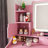 3-Color LED Vanity Mirror with Stool, Dressing Table for Bedroom, 2 Drawers & 5 Storage Cabinets, Adjustable Lighting-1099075800