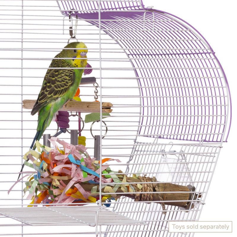 Cage à oiseaux avec perchoir Borton, Mauve