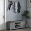 Shoe Rack Bench For Entryway With Cushion, Sliding Doors 10 Pairs
