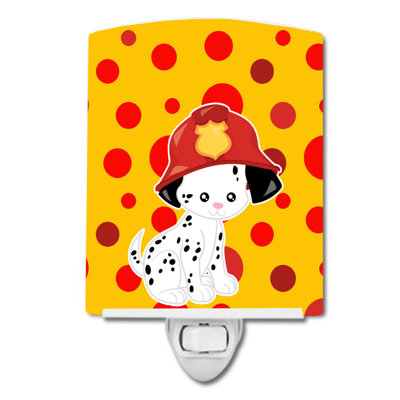 Fireman Dalmatian Puppy Ceramic Night Light