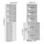 67 Inch White Tall Corner Storage Cabinet, Freestanding Narrow Corner Cabinet with Adjustable Open Shelves & Double Door Closed Storage