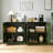 59-Inch Wavy Sideboard With Curved Design, 4-Door Storage Cabinet For Kitchen, Bedroom, And Living Room