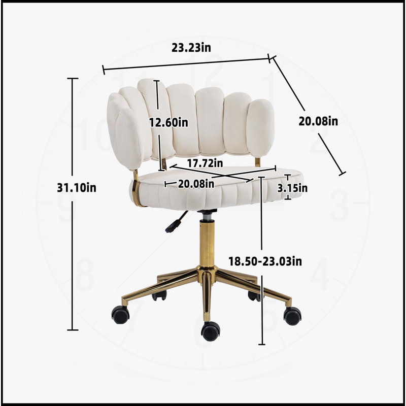 Versatile Modern Home Office Desk Chair with Wheels, Swivel and Height Adjustable Function, Ideal for Various Tasks and Comfortable Sitting