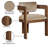 Sacha Frink Upholstered Dining Arm Chair-990218025-990218023