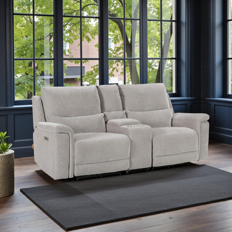 Cloverfield Left-Hand Power Recliner Corner Module - Grey, Left Hand Facing
