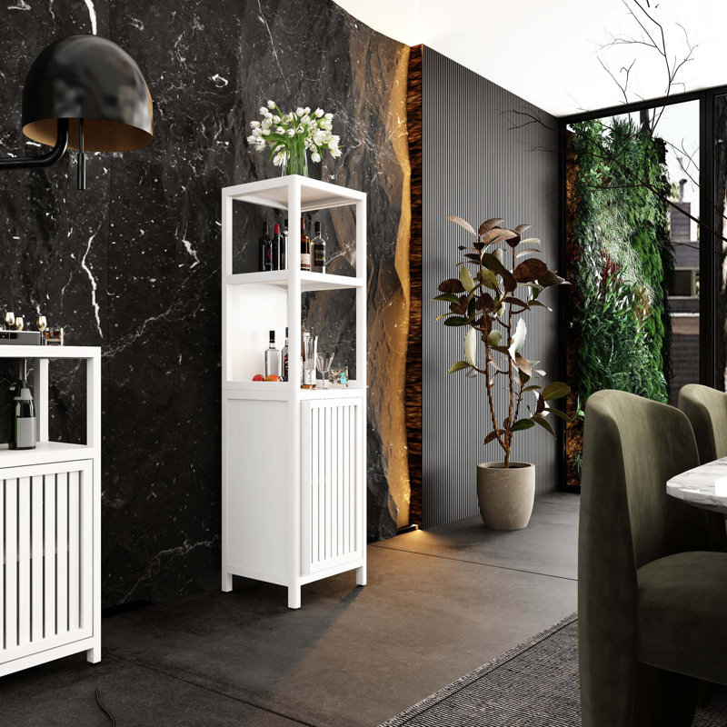 Linen Tower Bamboo Storage Cabinet