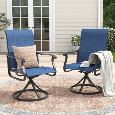 Outdoor Swivel PVC-coated polyester Dining Chair