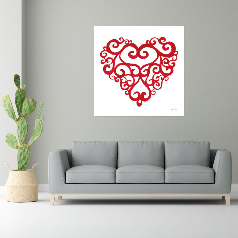 Art contemporain féminin Valentine II, H 48 po x l 48 po