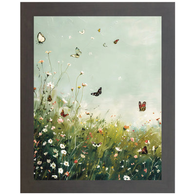 "Butterfly Butterflies", art floral encadré
