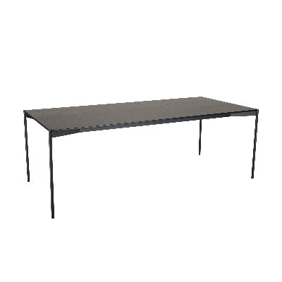 Ibtihal Oak Metal Base Dining Table