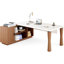 Bureau de direction en L 78,7 pouces avec armoire de rangement (sans la chaise)