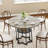 Round Dining Table For 4, 38.6 Inch Wood Dining Room Table With Storage Shelf-1361399932