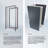 Front Exterior Prehung Steel Door / Cynex 6777 Black / Stainless Inserts Single Modern Painted-W36" x H80"-Right-hand Inswing-93484011-93484015-93484037