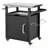 Outdoor Kitchen Island with Stainless Steel Top, Storage Cabinet and Rack