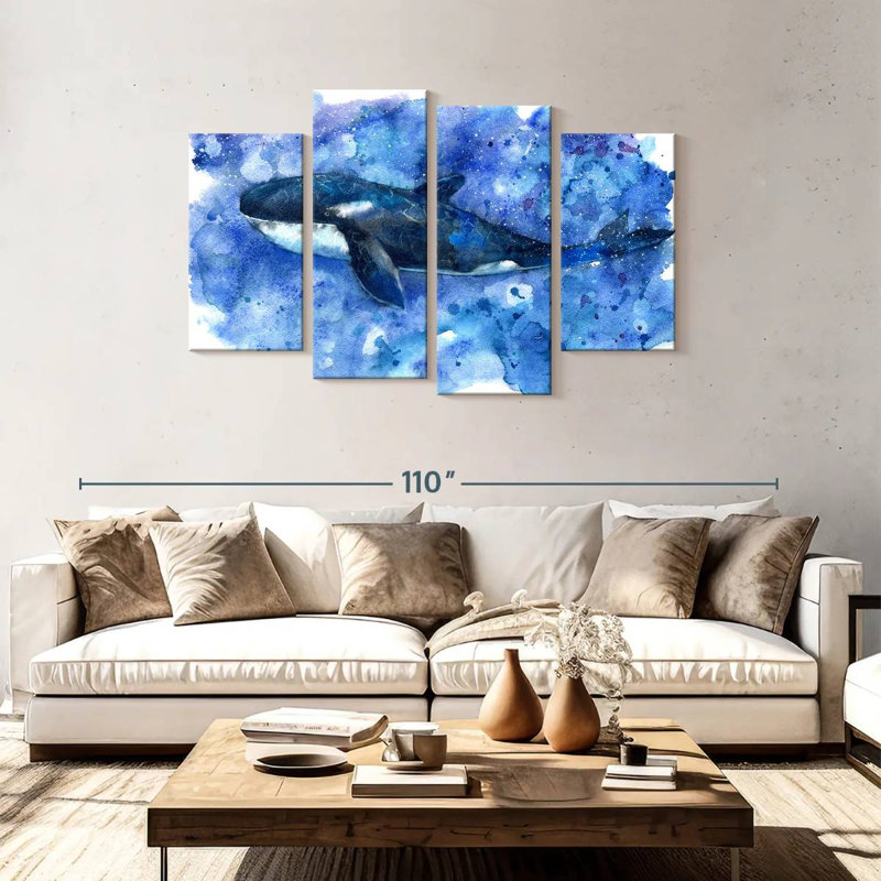 Blue Killer Whale, 48" H x 75" W