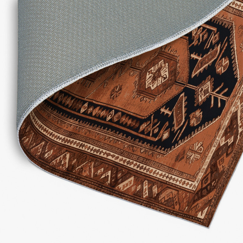 Tapis turc intérieur et extérieur brun, Rectangulaire 2 pi x 3 pi