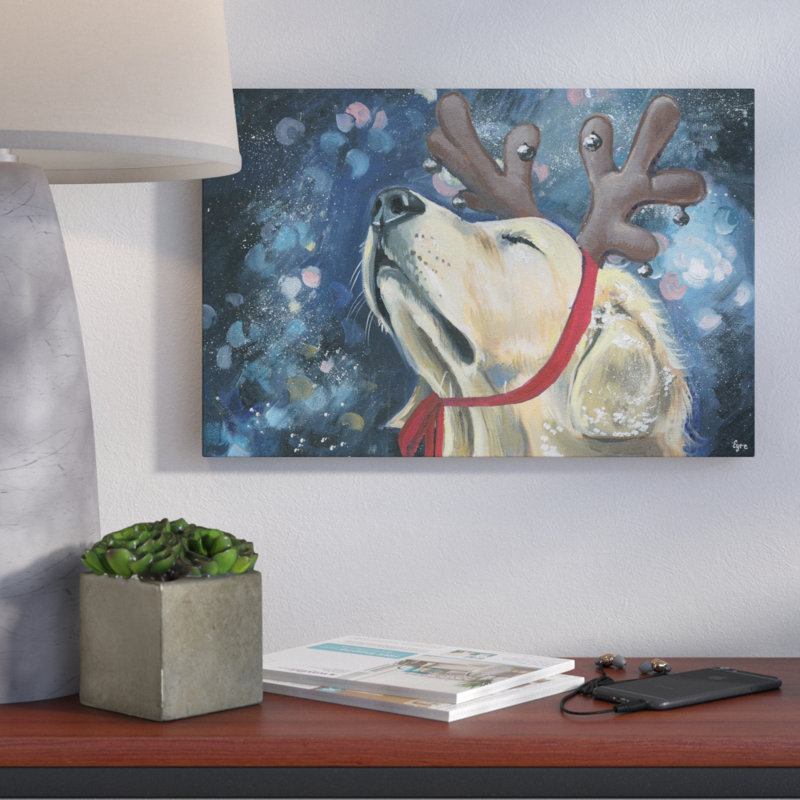 « renne lab », reproduction d’art sur toile tendue, H 16 po x l 24 po x P 1,5 po