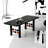 Ancient Chinese Style Black Solid Wood Rectangular Dining Table-111017845