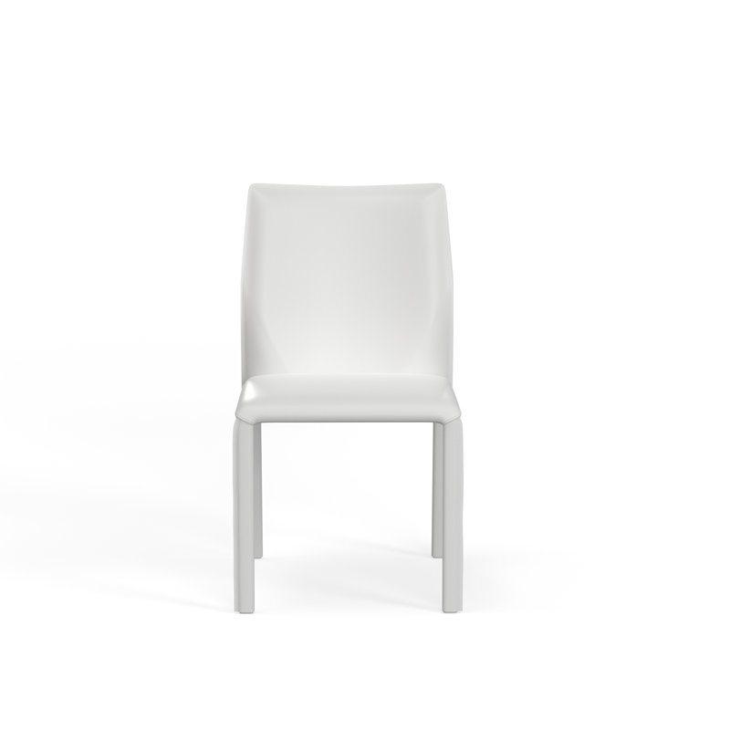 Chaise d'appoint en similicuir, Blanc