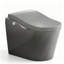 Toilette à bidet intelligente YINGZE - chasse d'eau automatique, capteur de pied, siège chauffant et eau chaude, bouclier en mousse, cuve allongée à hauteur confortable, économie d'eau de 1,28 gallon par chasse, gris-119702467