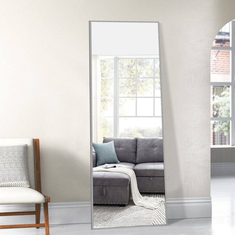 Miroir sur pied Koudia, 64 po x 21 po, Gris