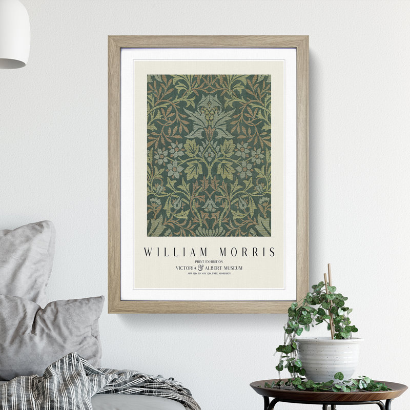 Flower Garden Vol.2 by William Morris - Framed Print, 48cm H x 36cm W x 2cm D, Oak Framed