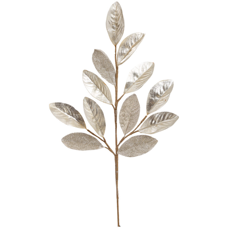 Guilded Magnolia Leaf Spray - 27 Inches Set Of 12