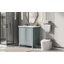 Ensemble de meuble-lavabo 30 po avec lavabo, armoire de salle de bain multifonctionnelle avec portes et tiroir, structure solide et panneau de fibres à densité moyenne-115898838