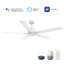 Ventilateur de plafond intelligent Espear avec télécommande, ensemble d'éclairage inclus, fonctionne avec l'assistant Google, Amazon Alexa et les raccourcis Siri.-1998052950-1998052946-1998052944