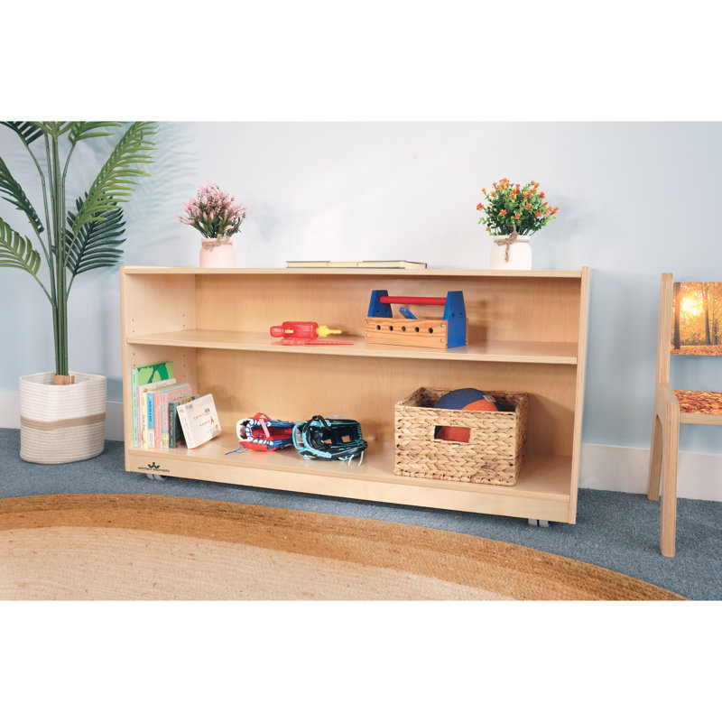 Étagère portable à 2 compartiments avec roulettes, H 24 po x l 48 po x P 15 po