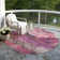 Machine Washable Indoor/Outdoor Xhevrie Blush Rug