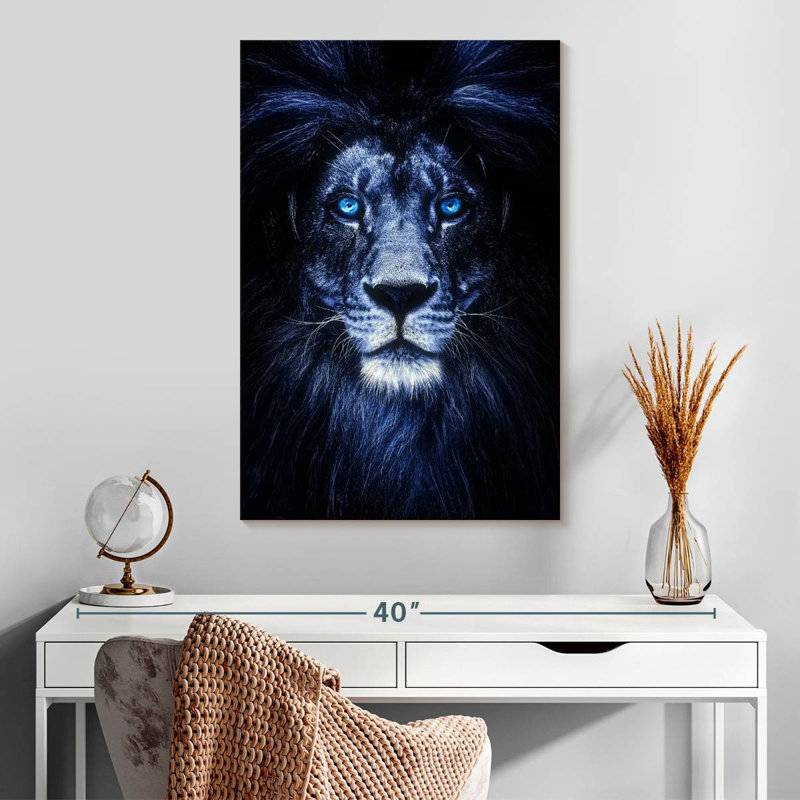 Lion Icy Stare, 30" H x 20" W