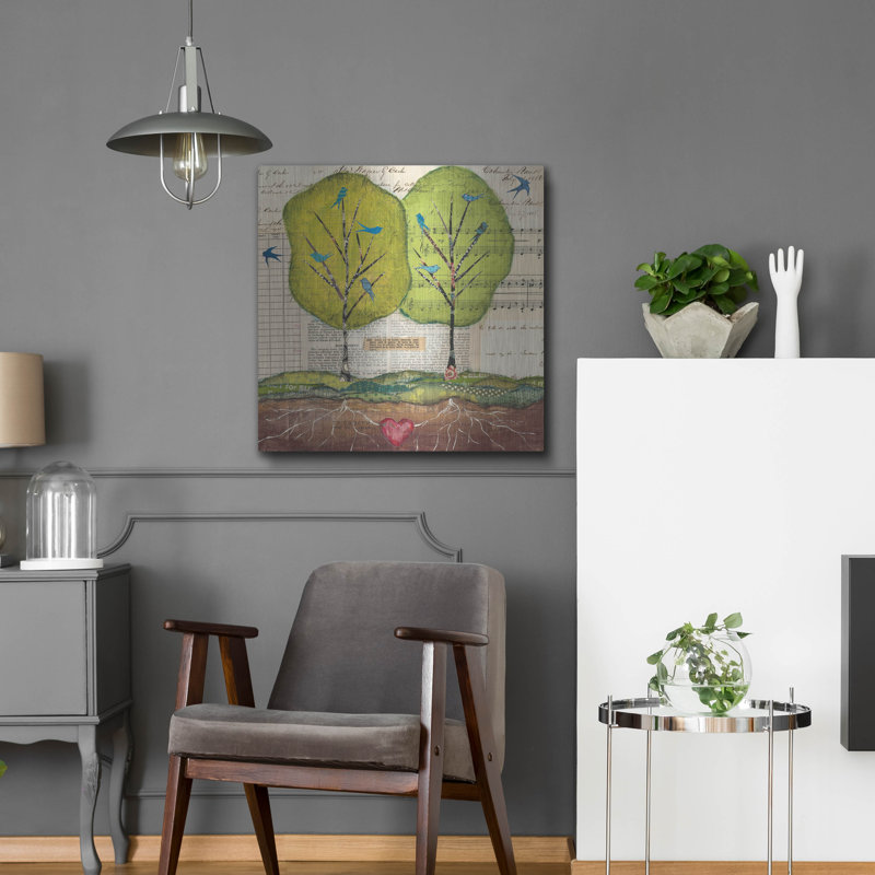 Luxe «Art Notes» par Courtney Prahl, Met «Bird Notes» par Courtney Prahl, H 24 po x l 24 po