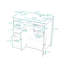 Meuble-lavabo avec lavabo, tiroirs et tablette réglable