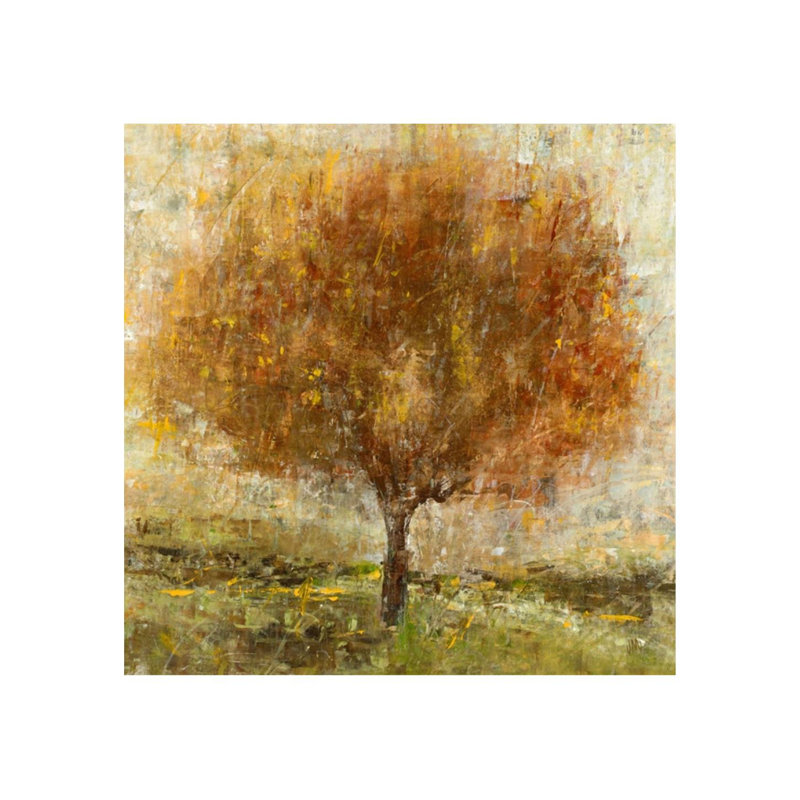 Rust Lit Tree Painting by Jodi Maas, Outdoor, 40" H x 40" W x 1.5" D