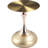 Kalup Gold Round Stainless Steel Side Table with Brushed Finish and Artistic Pedestal Base, Modern End Table for Living Room or Bedroom, No Assembly Required-1215072175