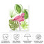 Toile d'extérieur Melissa Wang «Tropical Flamingo II»-87945665