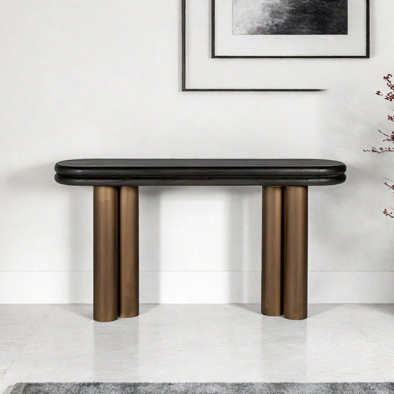 Retro Luxury Console Table, 33.46" H x 70.87" W x 14.96" D