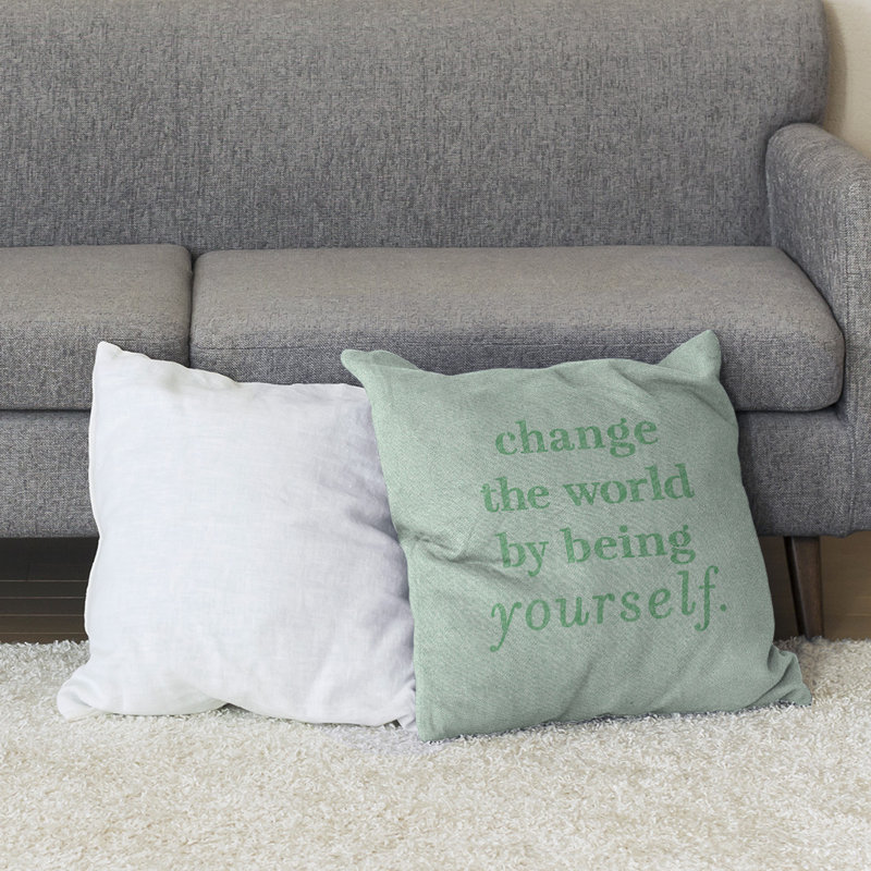 Coussin de plancher change the World, 40 po x 40 po, Vert