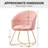 Modern Upholstered Barrel Chair Velvet Side Chair Makeup Accent Chair-68515952