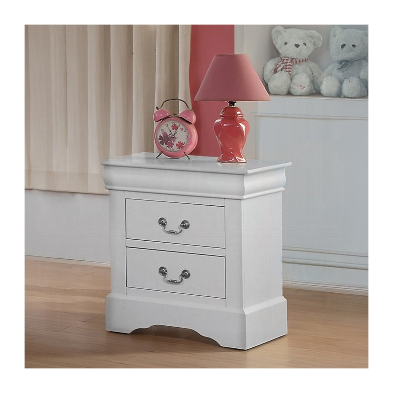 Louis Philippe III Nightstand, White