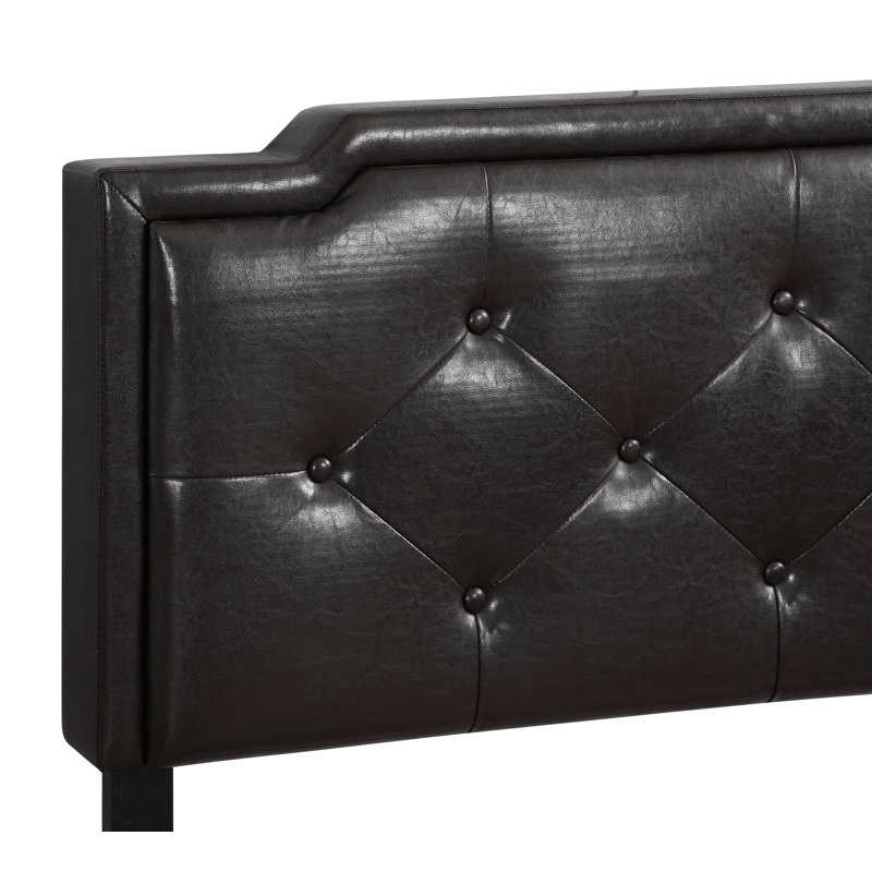 Upholstered Panel Bed, Queen, Cappuccino