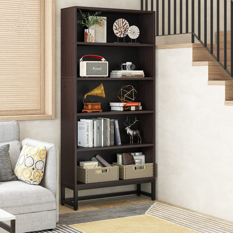 Volga Standard Bookcase,  Storage Bookshelf, Sandalwood