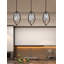 Suspension Albreda Stem Hung Mini présentée en fini granit foncé avec un verre fumé carré de 8,9 cm (3,5 po)-90932949