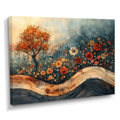 Indara, fleurs sauvages et jardin de cactus dans le désert - Fleurs murales sur toile