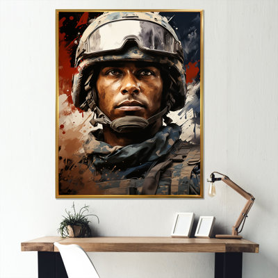 Fierté militaire patriotique sur toile