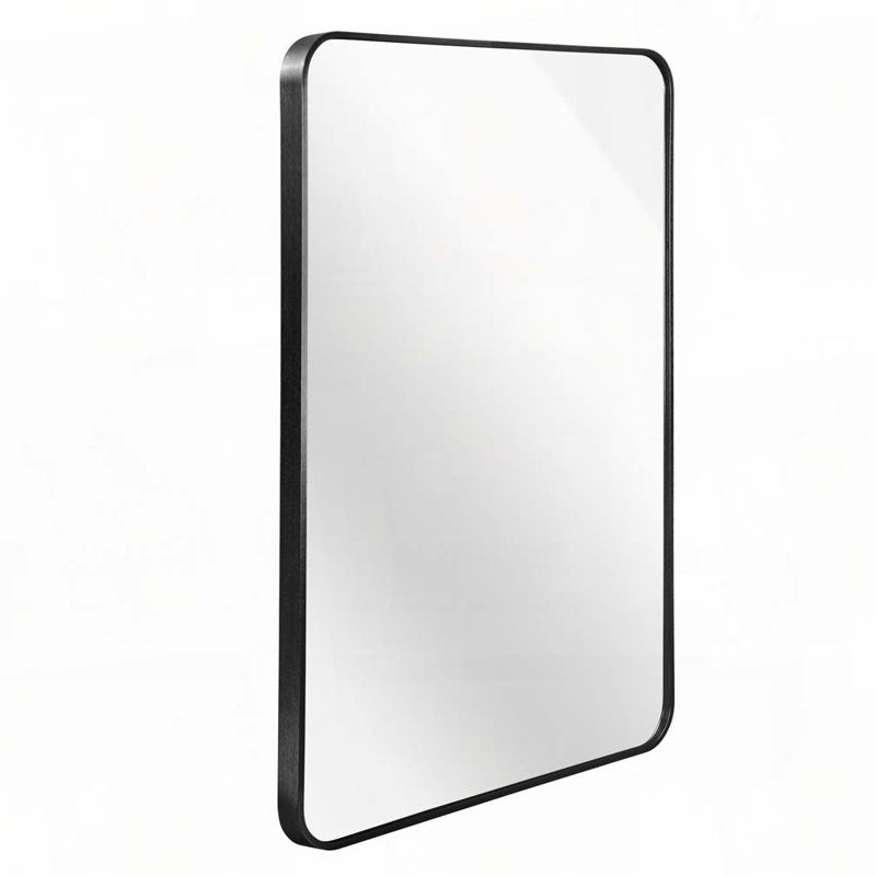 30x40 Inch Metal Framed Rectangular Bathrrom Mirror for Wall, 40" x 30", Black